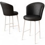 Hanah Home Uras Taburetes de Bar Negro y Blanco (2 Piezas)